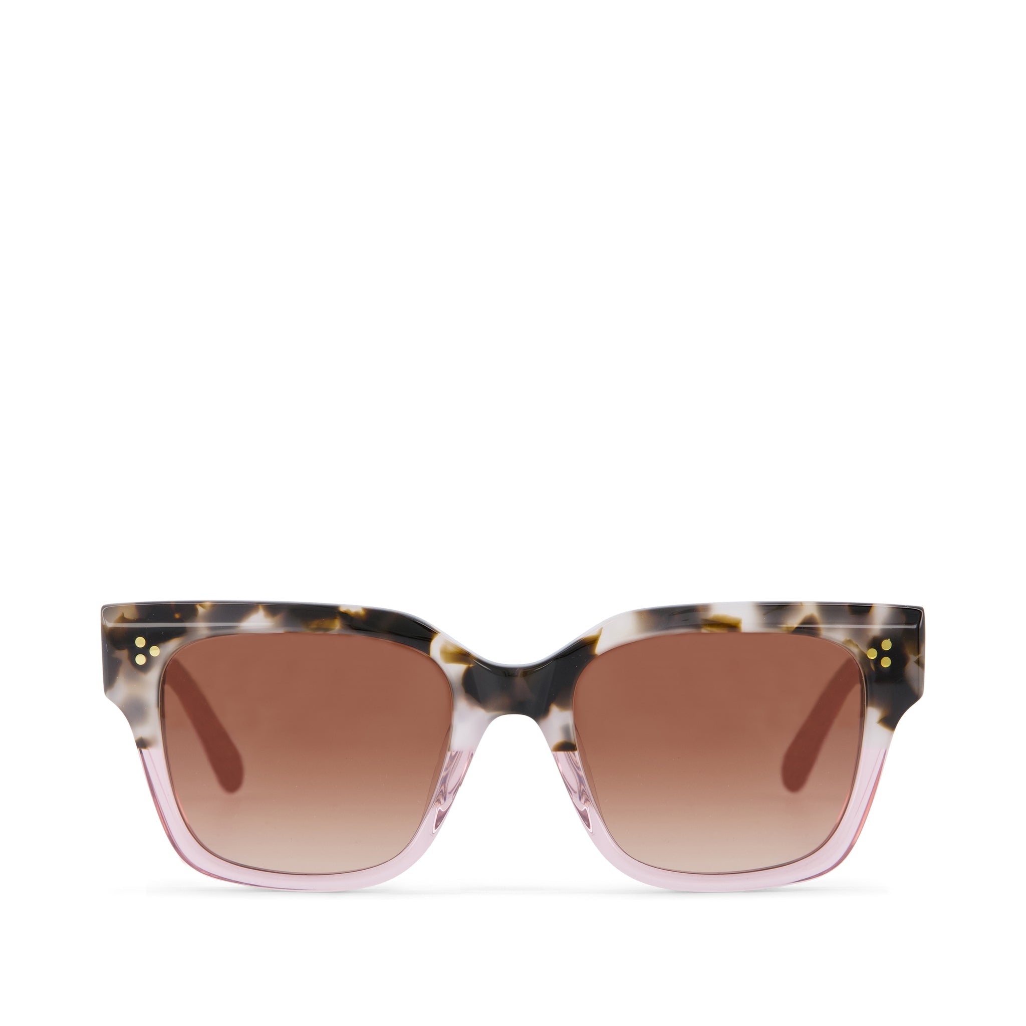 Madison Handcrafted Tortoise Pink Fade Sunglasses Front View
