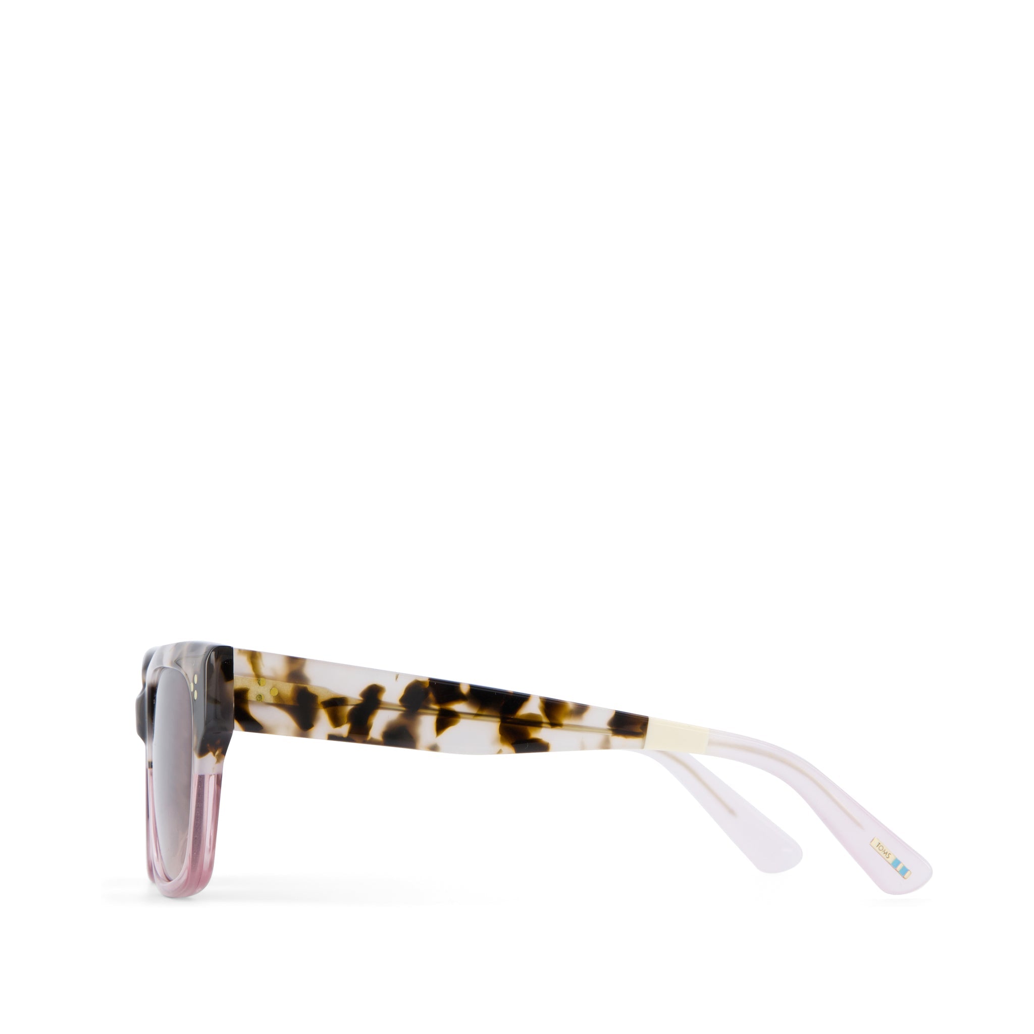 Madison Handcrafted Tortoise Pink Fade Sunglasses Side View