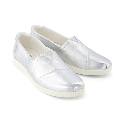 Alpargata Plus Silver Metallic Front View