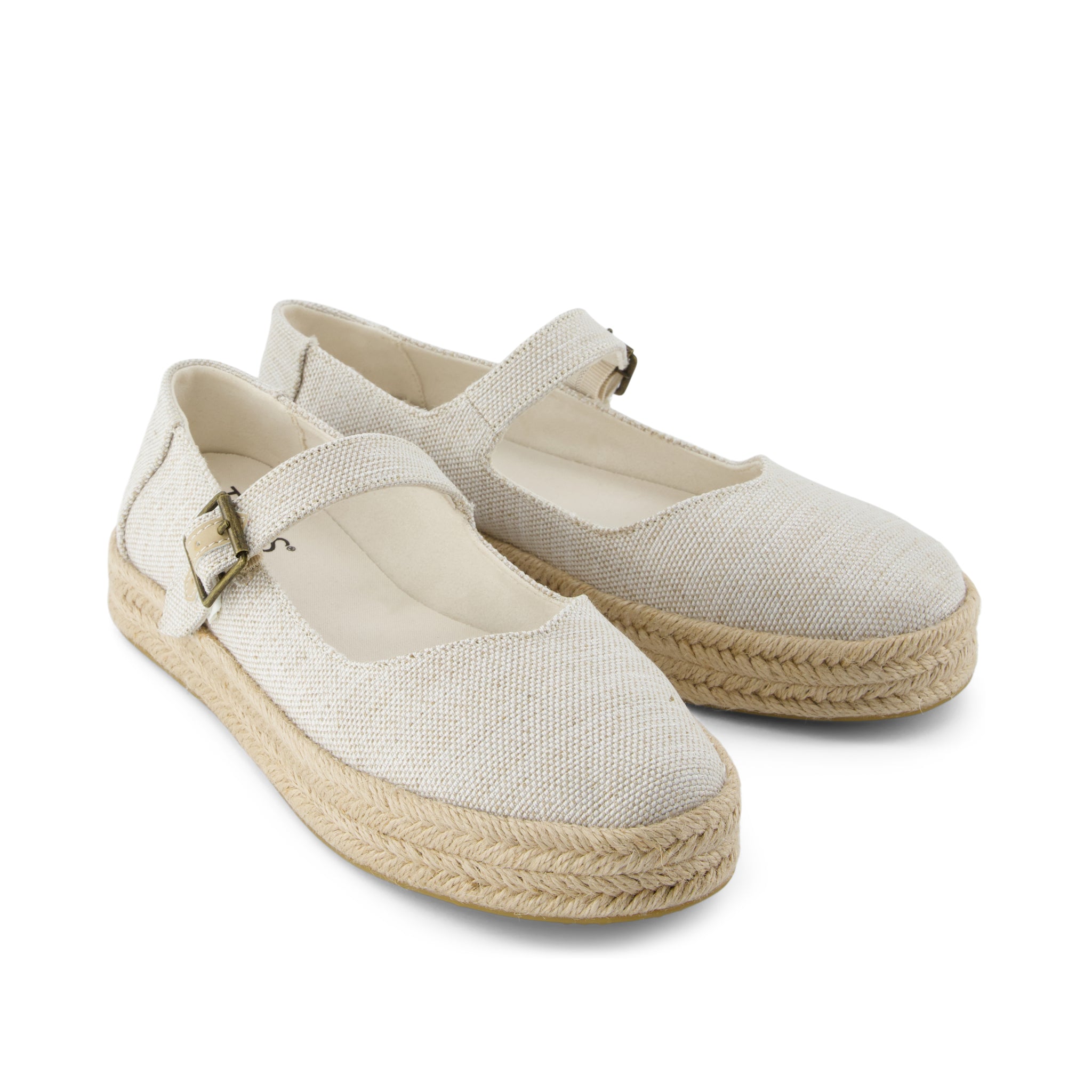 Carolina Mary Jane Espadrille - Natural Yarn Dye Front View