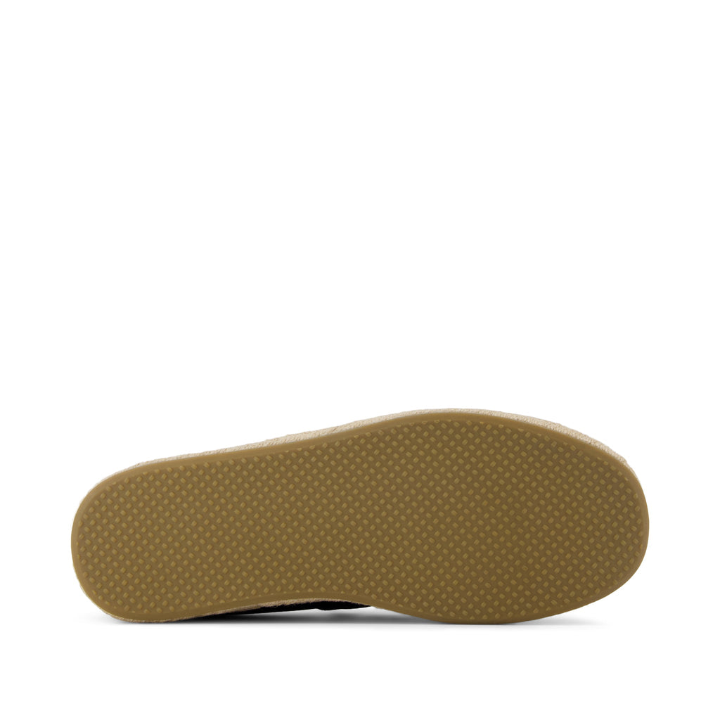 Alonso Rope Loafer - Black Suede Bottom Sole View