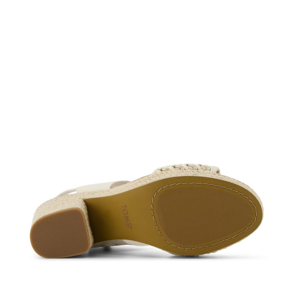 Majorca Rope Platform Sandal - Natural Geo Basketweave  Bottom Sole View