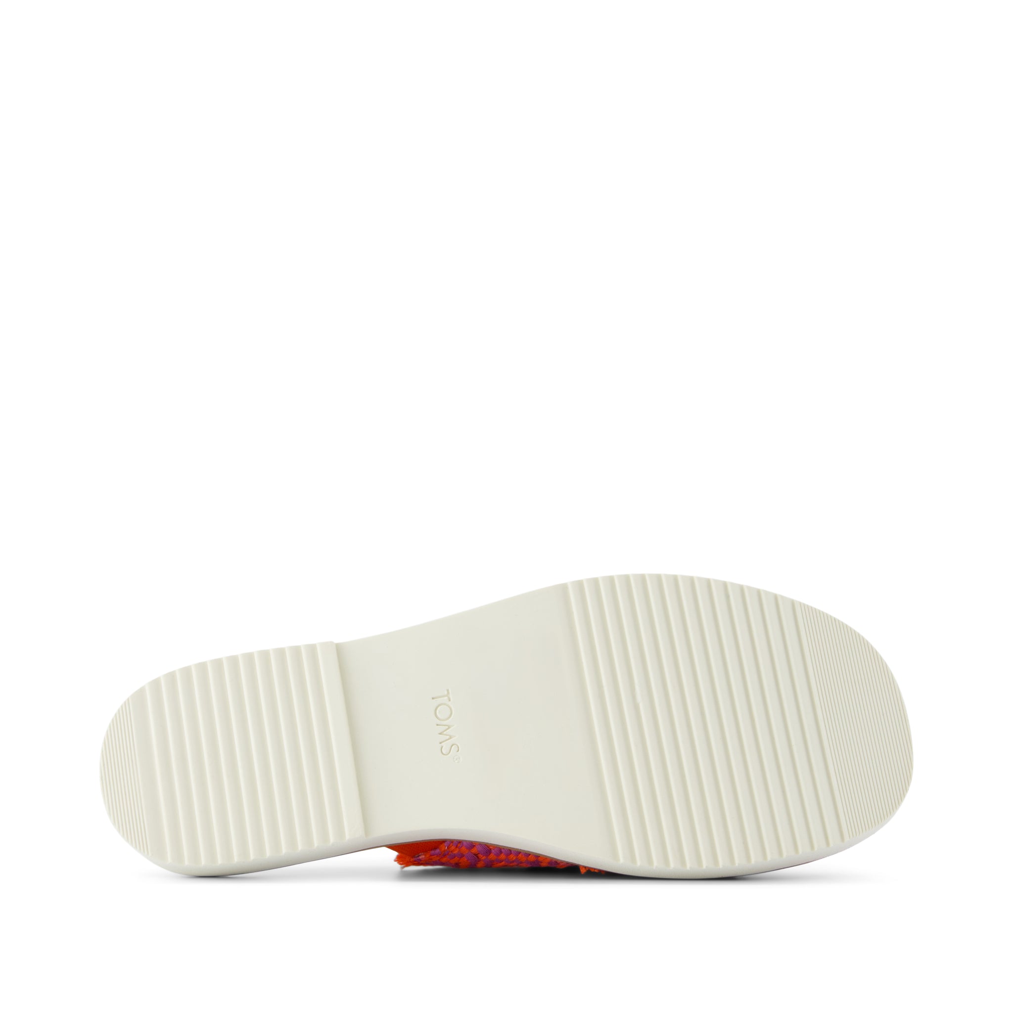 Mae Crossover Slide Sandal - Flame Global Woven Bottom Sole View