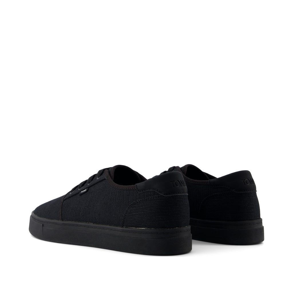 Carlo 2.0 Lace-Up Sneaker - Black and Black Legacy Canvas Back View