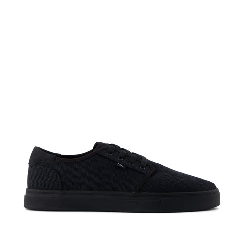 Carlo 2.0 Lace-Up Sneaker - Black and Black Legacy Canvas Side View