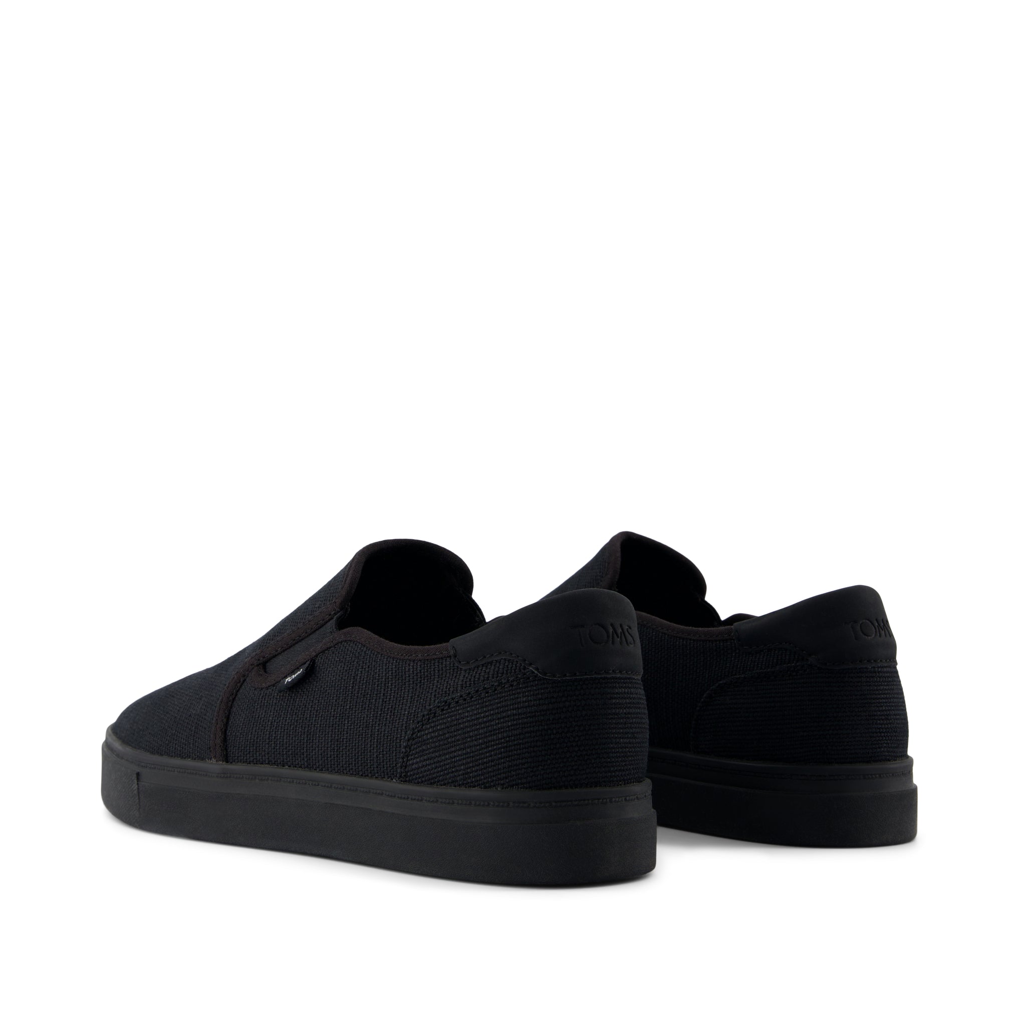 Baja 2.0 Slip On Sneaker - Black and Black Legacy Canvas Back View