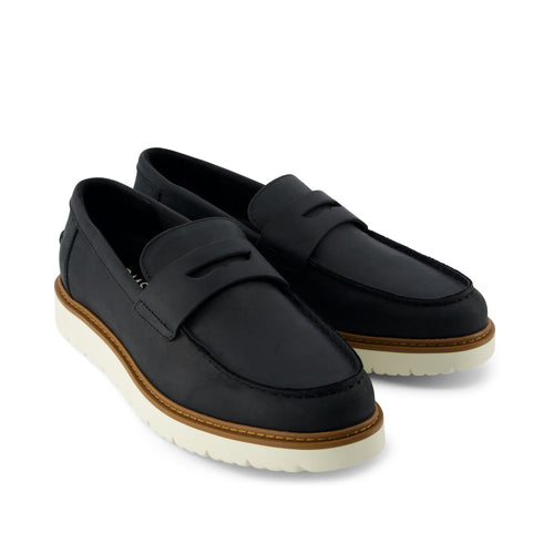 Navi TRVL LITE  Havana Loafer - Black Leather Front View