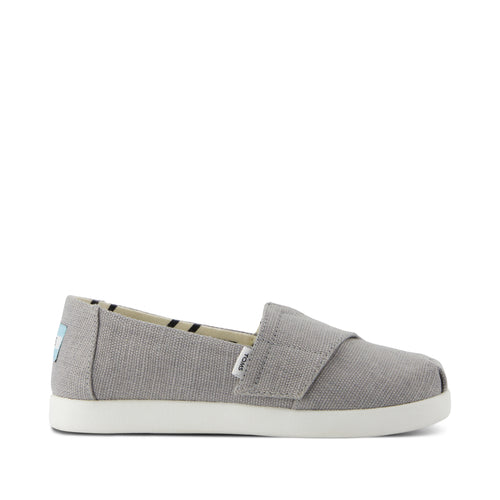 Alpargata Classic Kids Shoe - Drizzle Grey Heritage Canvas Side View