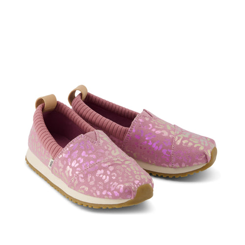 Resident Kids Sneaker - Cosmic Pink Iridescent Leopard Front View