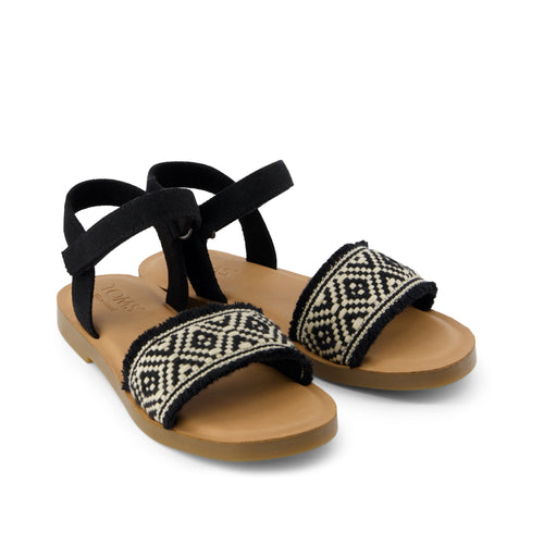 Remi Ankle Strap Kids Sandal - Black Diamond Global Strap Front View