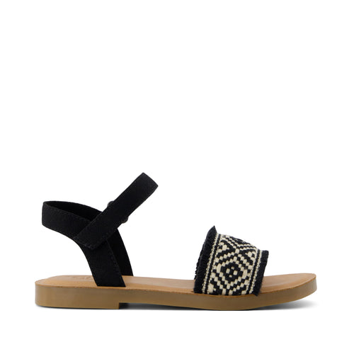Remi Ankle Strap Kids Sandal - Black Diamond Global Strap Side View