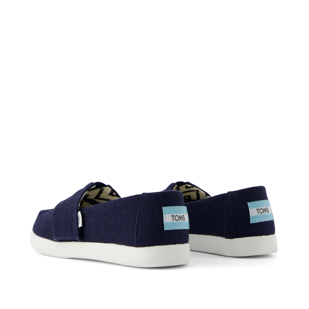 Alpargata Classic Kids Shoe - Navy Heritage Canvas Back View