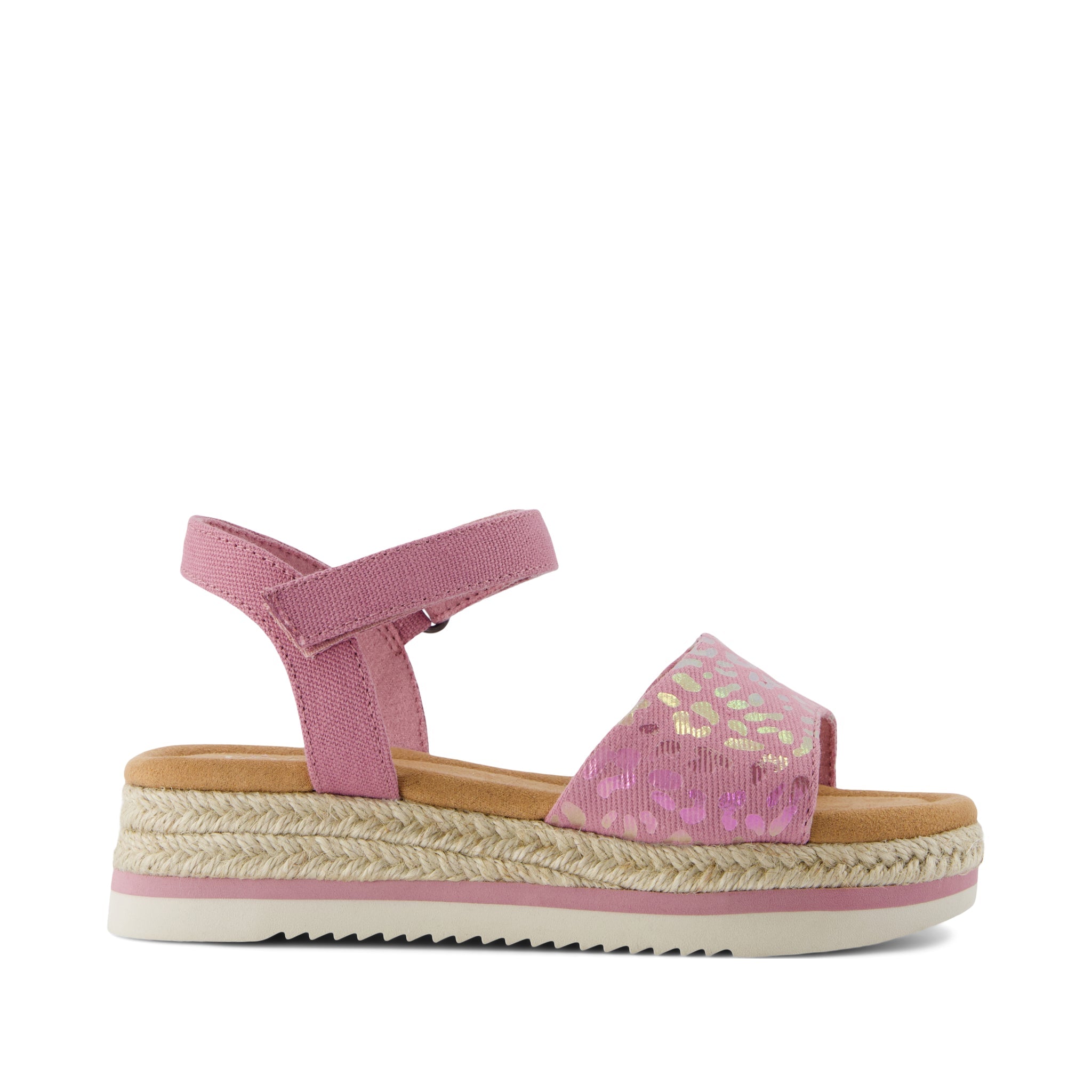 Diana Kids Sandal - Cosmic Pink Iridescent Leopard Side View