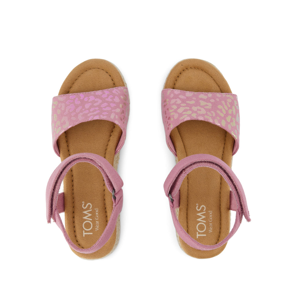 Diana Kids Sandal - Cosmic Pink Iridescent Leopard Top View