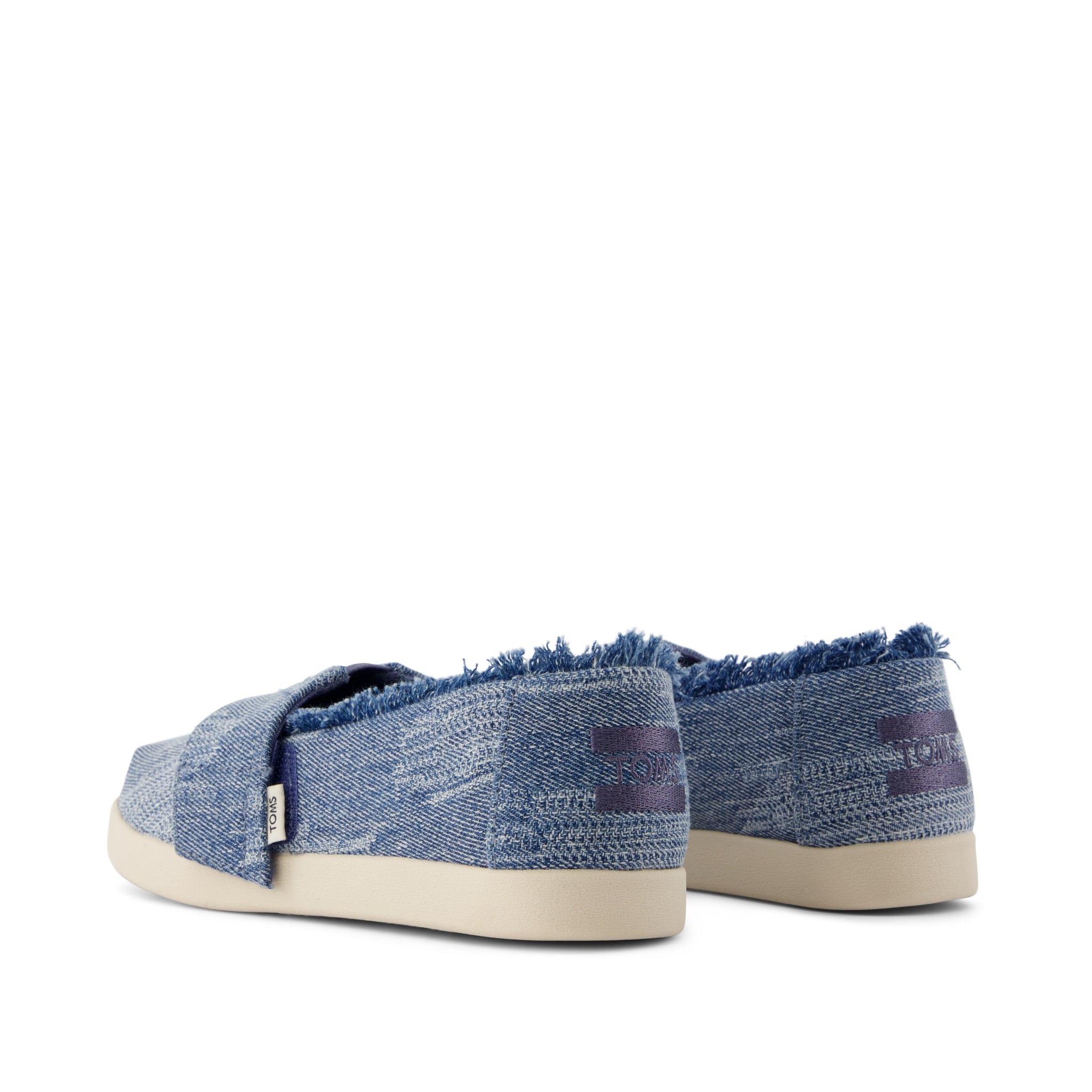 Alpargata Classic Kids Shoe - Dark Sky Textured Denim Back View