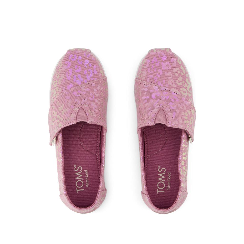 Alpargata Classic Kids Shoe - Cosmic Pink Iridescent Leopard Top View