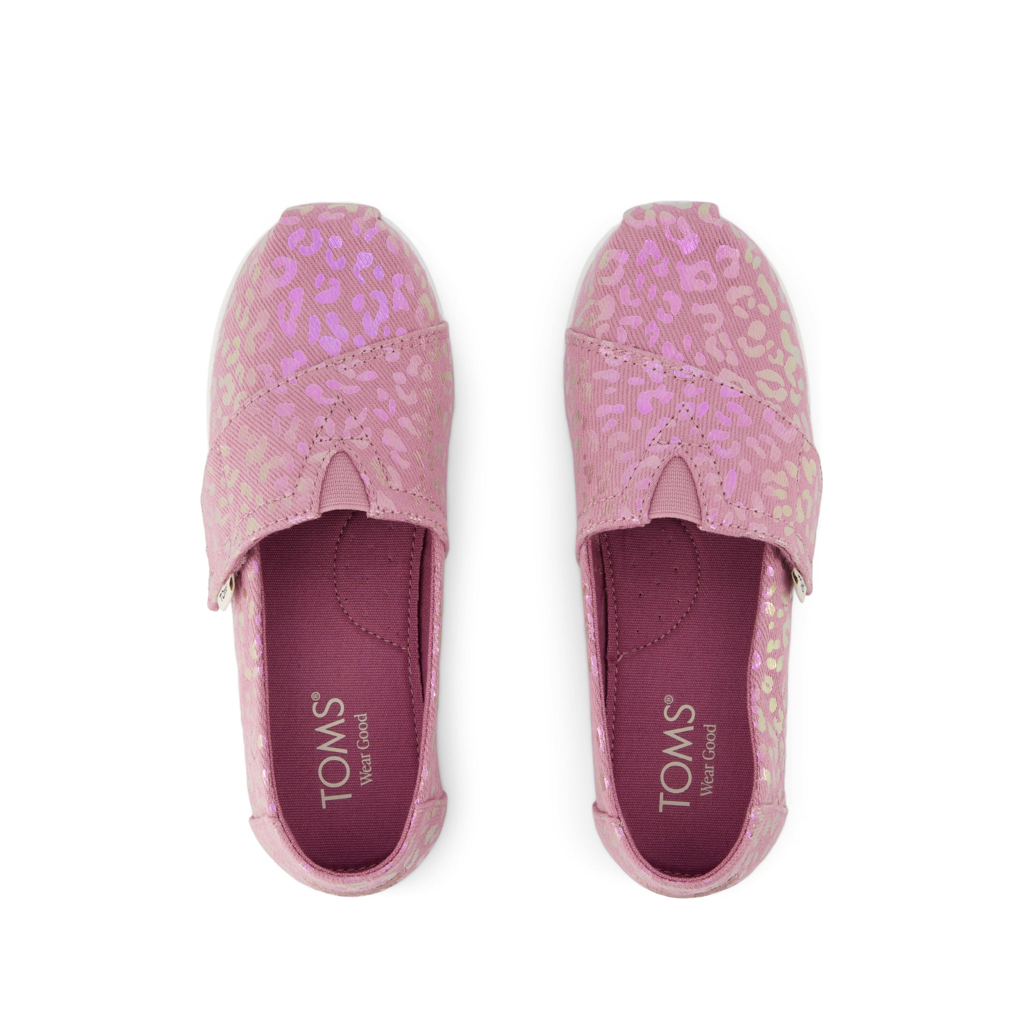 Alpargata Classic Kids Shoe - Cosmic Pink Iridescent Leopard Top View