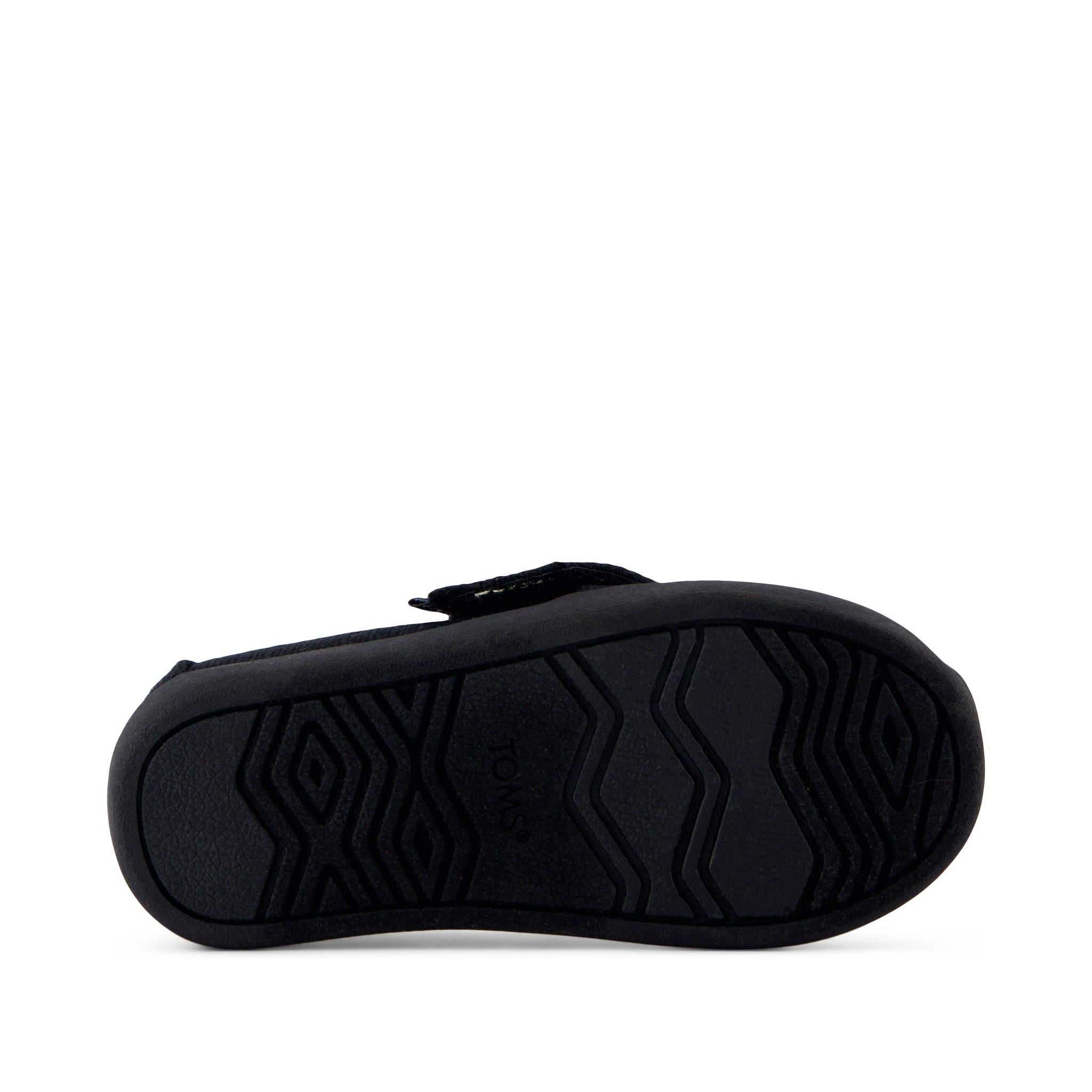 Alpargata Classic Toddler Shoe - Black and Black Heritage Canvas Bottom Sole View