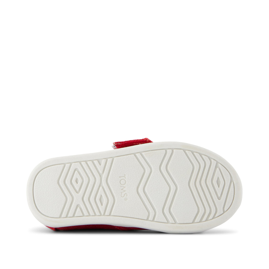 Alpargata Classic Toddler Shoe - Red Heritage Canvas Bottom Sole View