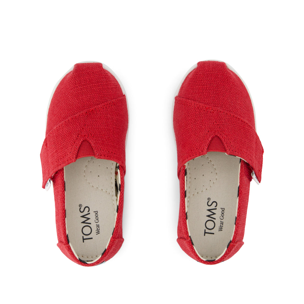Alpargata Classic Toddler Shoe - Red Heritage Canvas Top View