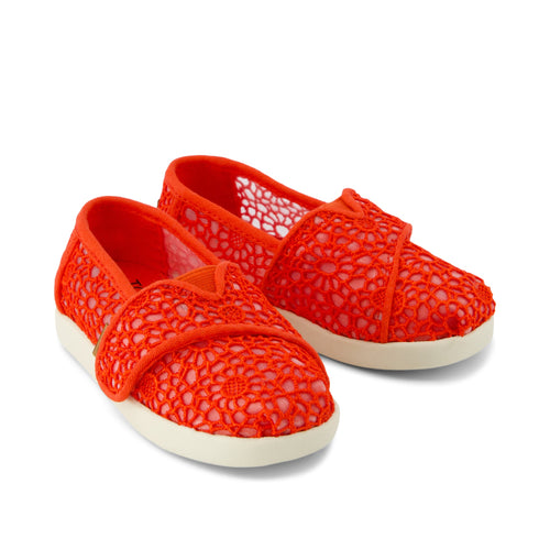 Alpargata Classic Toddler Shoe - Flame Moroccan Crochet Front View