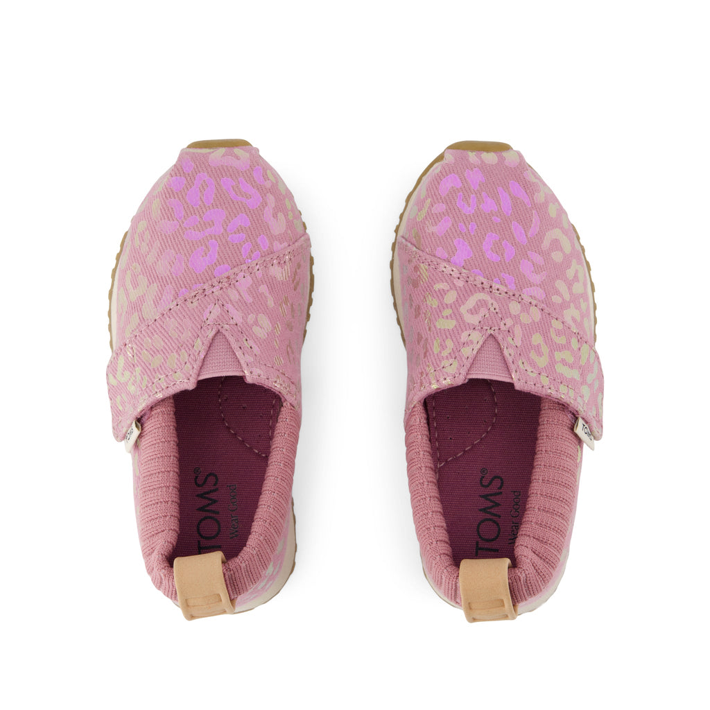 Resident Toddler Sneaker - Cosmic Pink Iridescent Leopard Top View