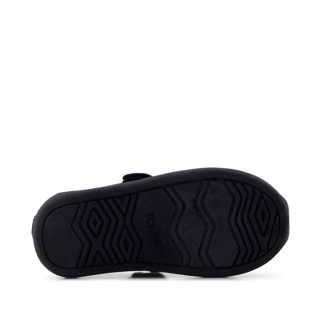 Nora Mary Jane Toddler Shoe - Black Iridescent Glimmer Bottom Sole View