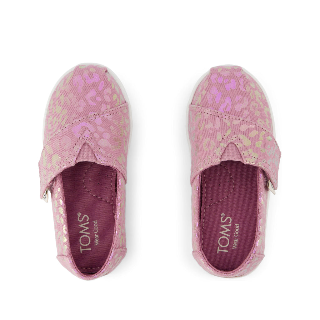 Alpargata Classic Toddler Shoe - Cosmic Pink Iridescent Leopard Top View