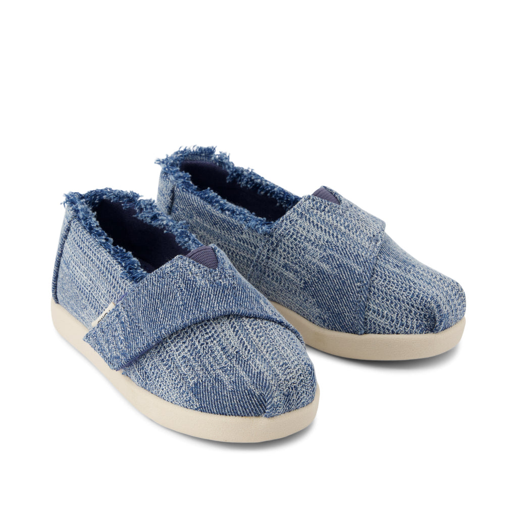 Alpargata Classic Toddler Shoe - Dark Sky Textured Denim Front View