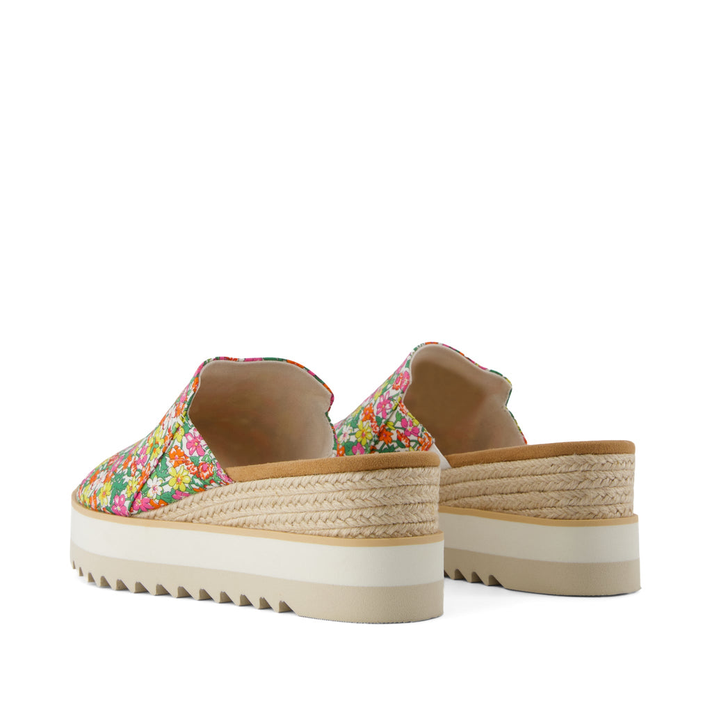 Diana Mule Wedge Sandal - Liberty Isla Rose Gates on Tana Lawn Back View