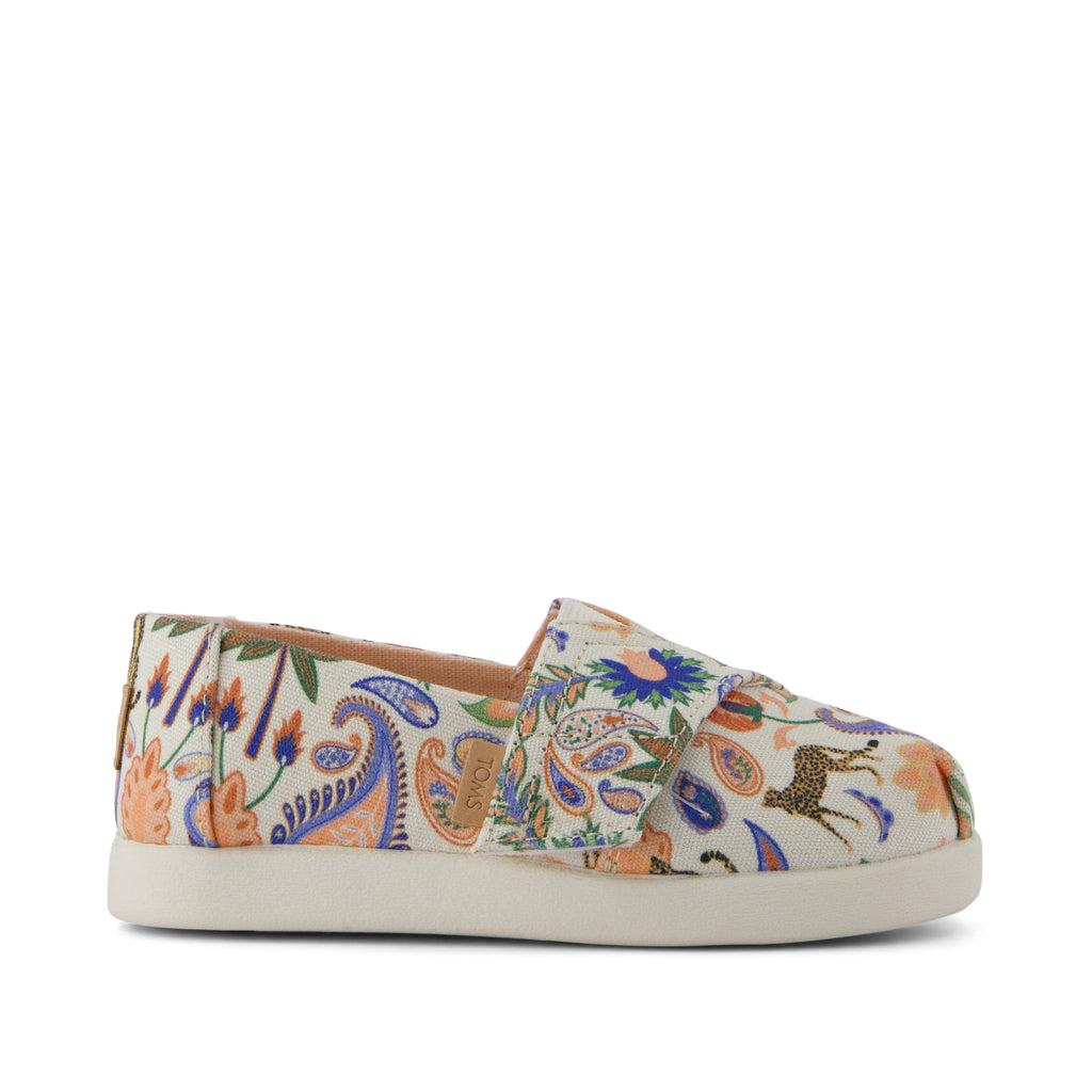 Alpargata Classic Toddler Shoe - Egret Cheetah Paisley Print Side View