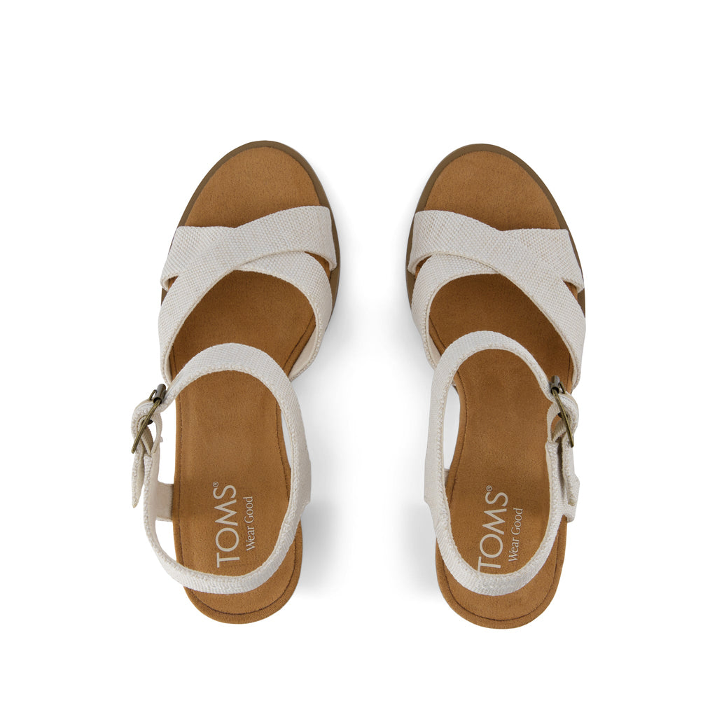 Majorca Strappy Heeled Sandal - Natural Yarn Dye Top View