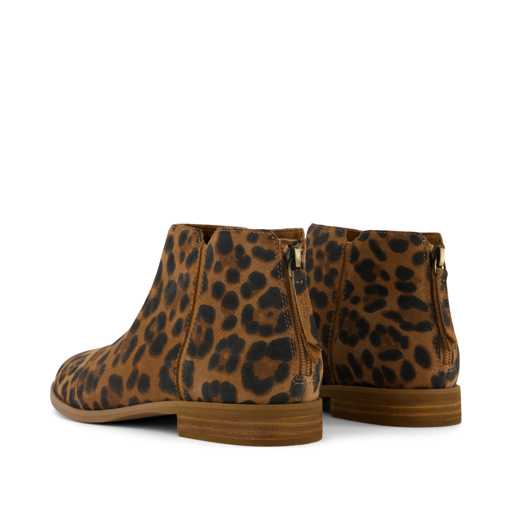 Rylie Ankle Boot - Brown Sugar Leopard Suede Back View