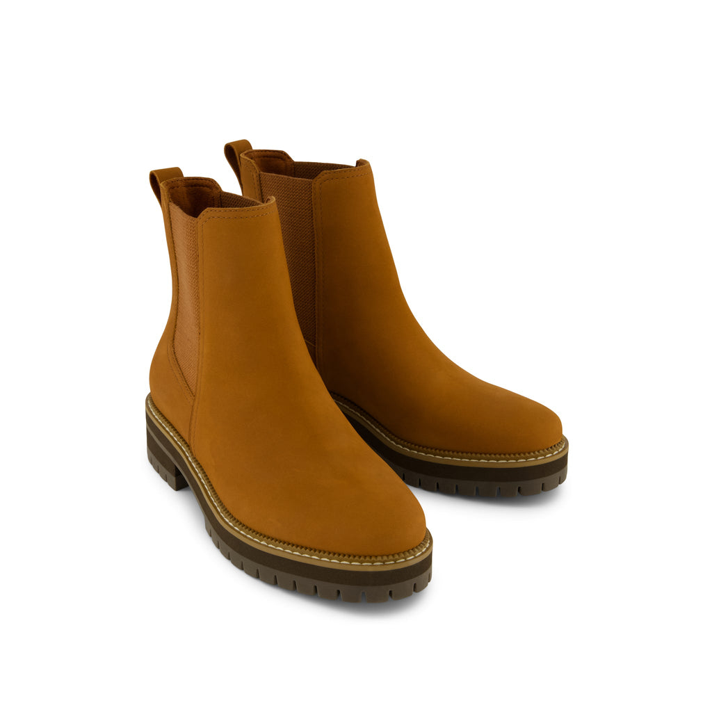 Bennet Boot - Water Resistant Amber Brown Nubuck Leather Front View