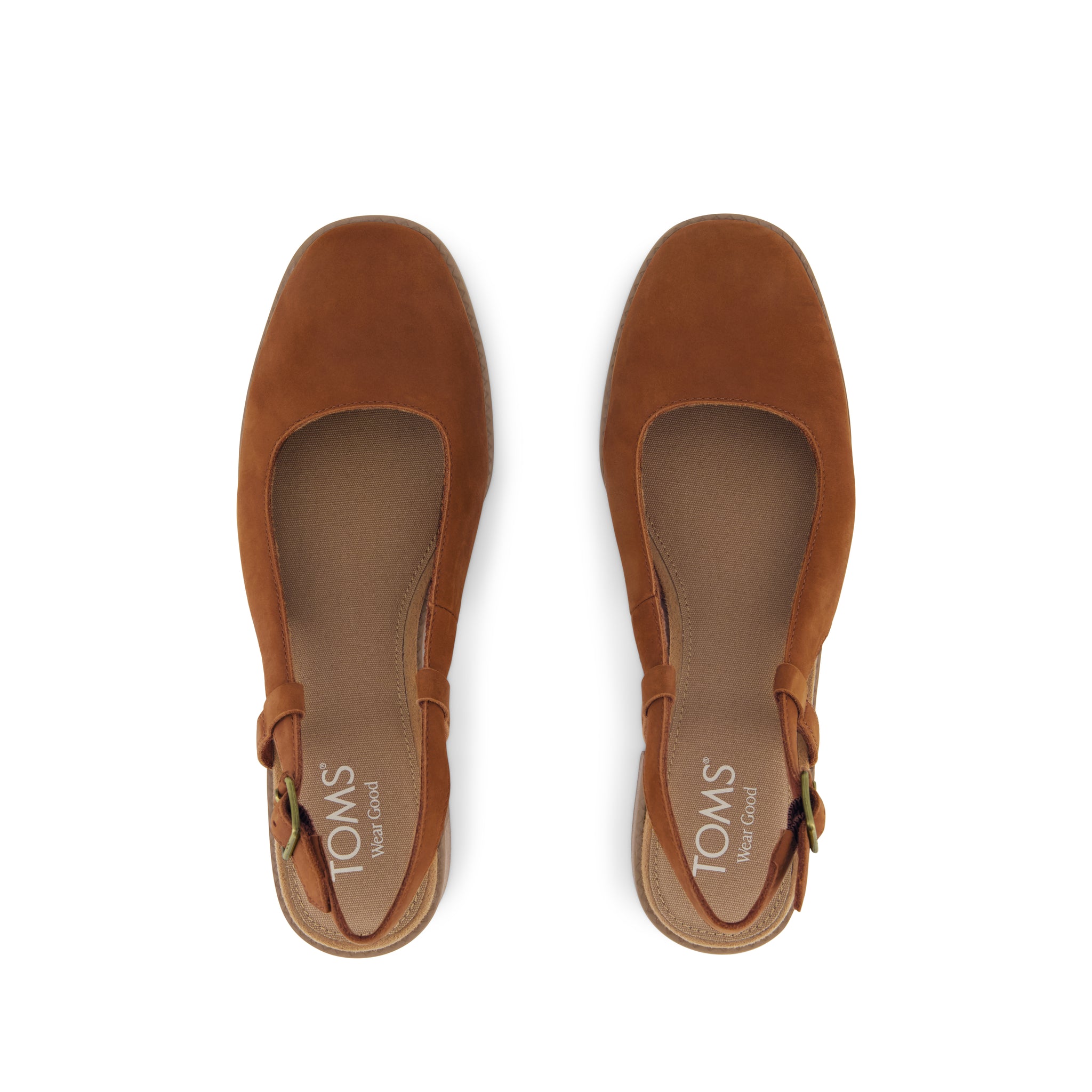 Womens Jaclyn Slingback Heel Amber Brown  Nubuck Leather