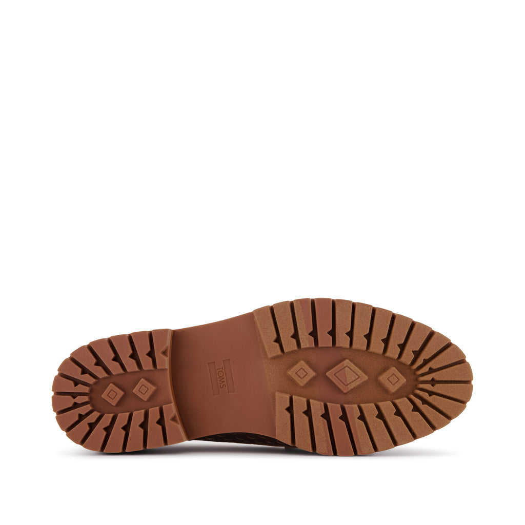 Womens Cara Loafer Amber Brown Basketweave Leather