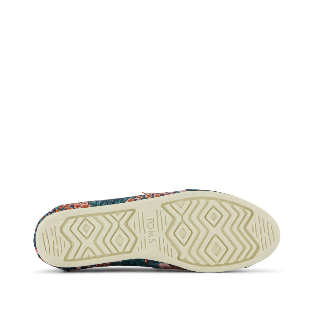 Alpargata Classic - Dark Teal Mountain Primrose Print Bottom Sole View