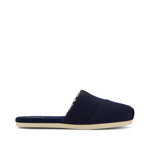 Alpargata Mule - Navy Heritage Canvas Side View