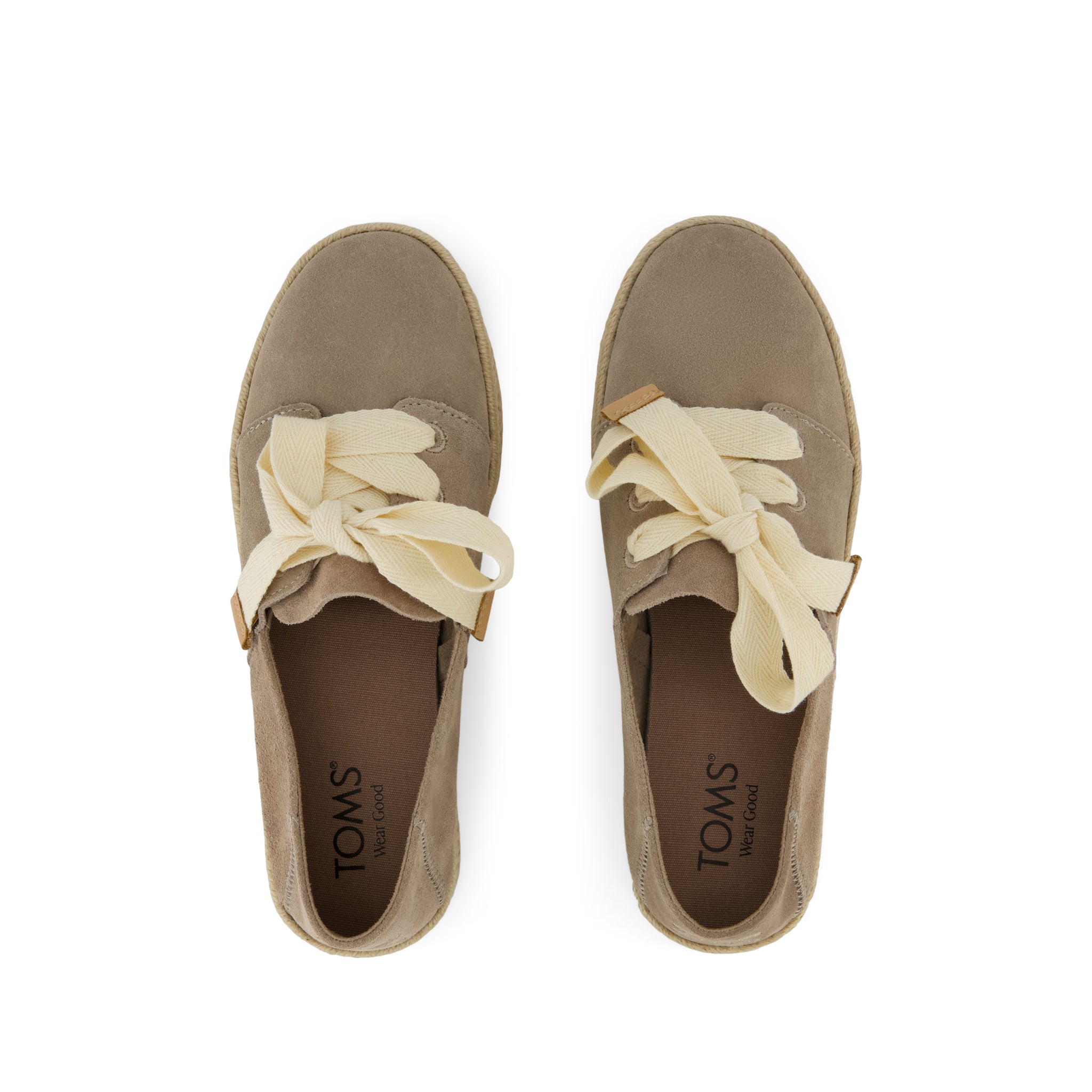Womens Carolina Lace-Up Espadrille Dune Suede