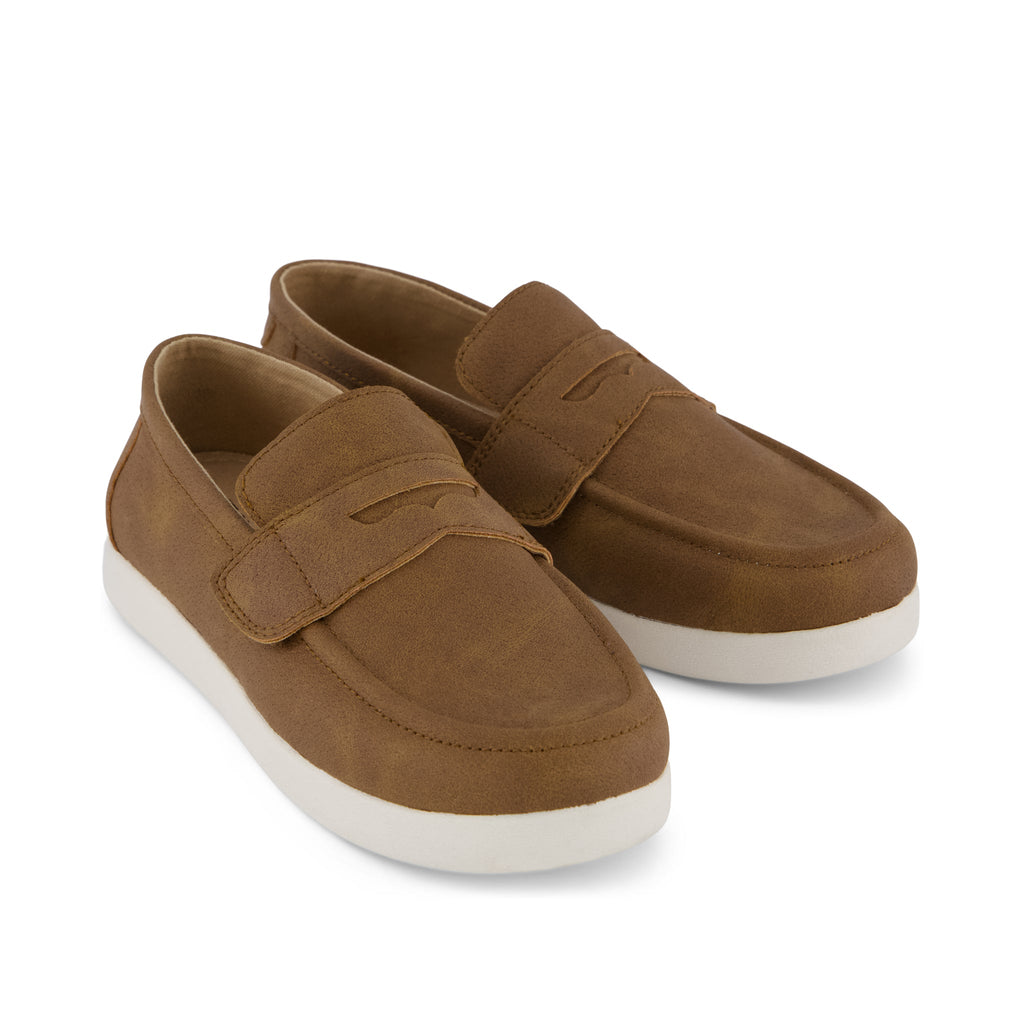 Oliver Kids Loafer - Toffee Microsuede Front View