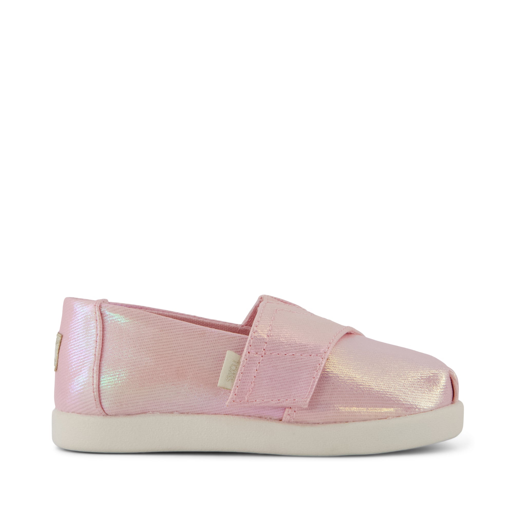 Alpargata Classic Toddler Shoe - Pink Quartz Iridescent Twill Side View