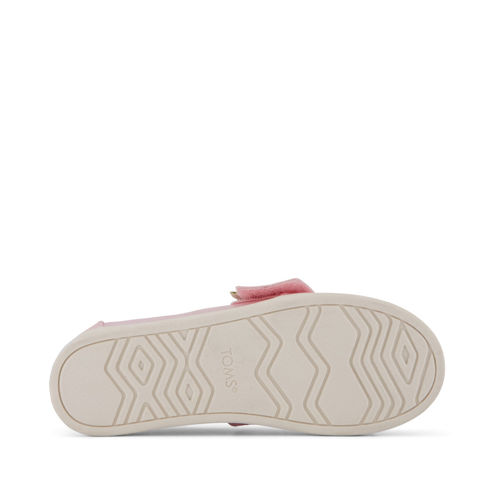 Alpargata Classic Kids Shoe - Pink Quartz Iridescent Twill Bottom Sole View