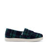 Alpargata Classic Kids Shoe - Navy Plaid Side View