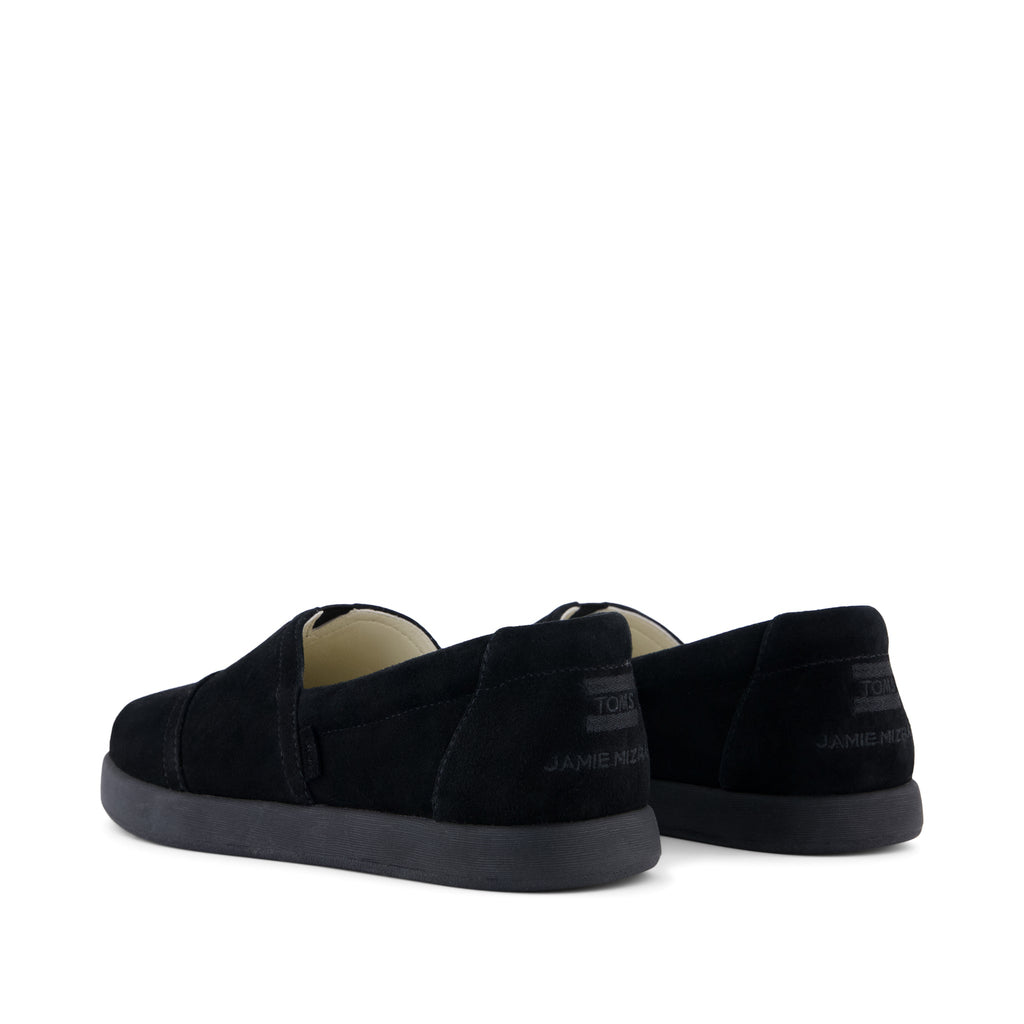 TOMS x Jamie Mizrahi Alp FWD  - Black Suede Back View