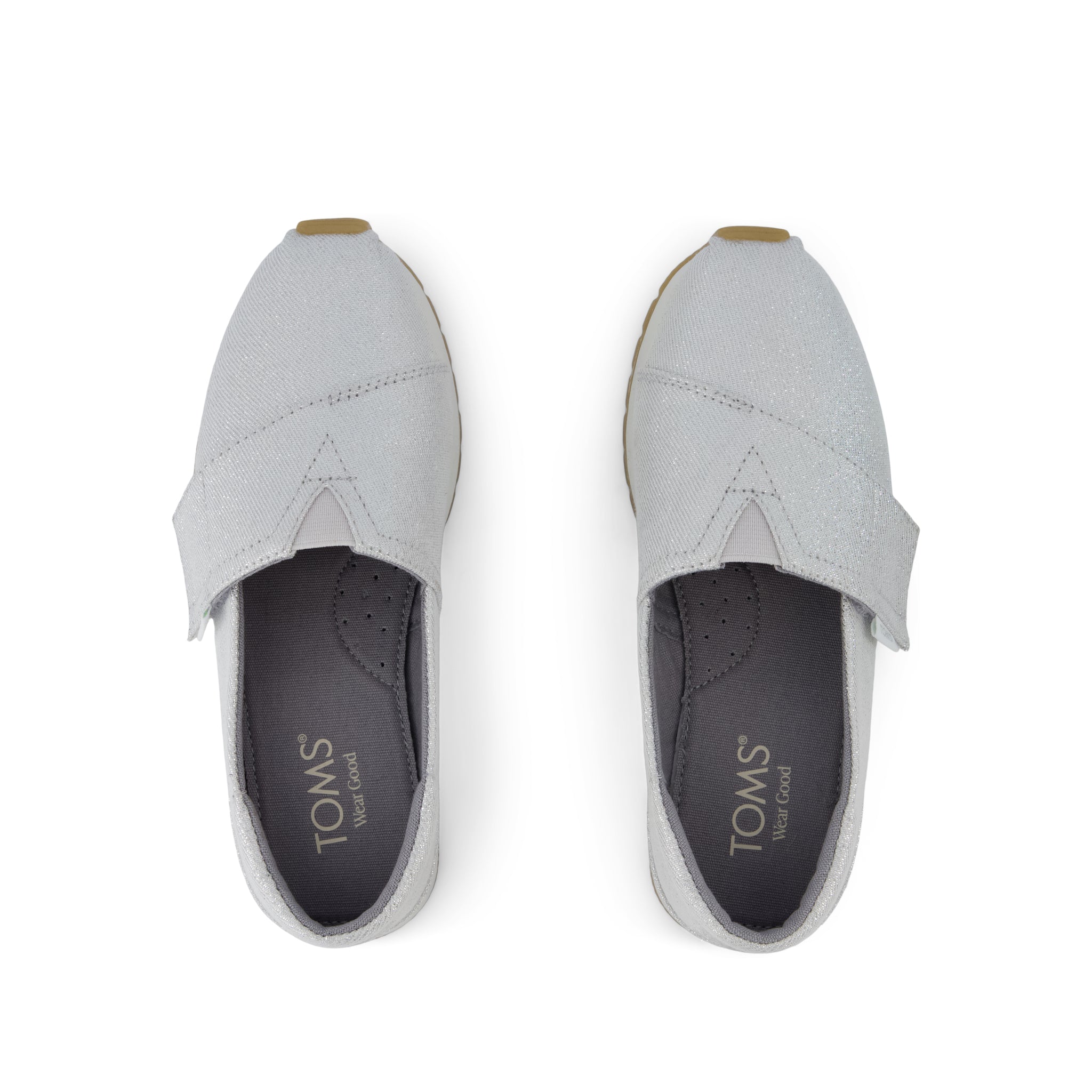 Resident Plus Kids Sneaker - Silver Metallic Twill Top View