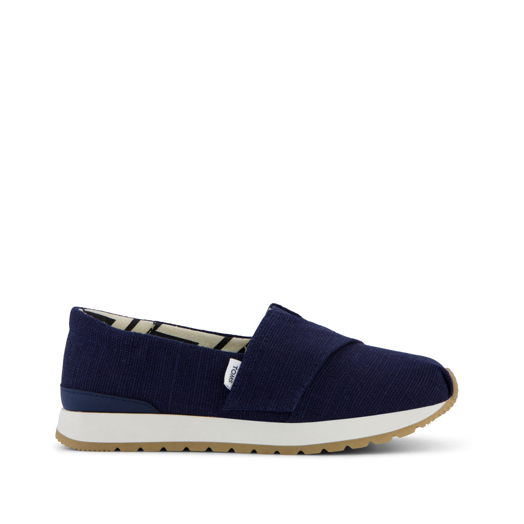 Resident Plus Kids Sneaker - Navy Heritage Canvas Side View