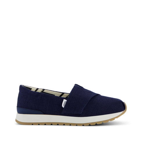 Resident Plus Kids Sneaker - Navy Heritage Canvas Side View