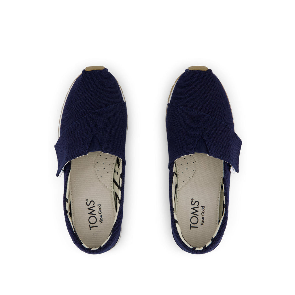 Resident Plus Kids Sneaker - Navy Heritage Canvas Top View