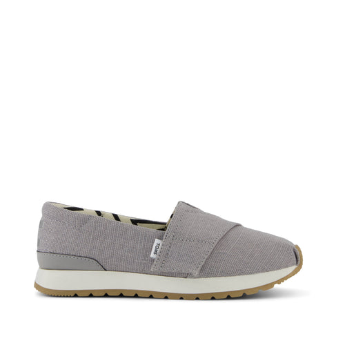 Resident Plus Kids Sneaker - Drizzle Grey Heritage Canvas Side View