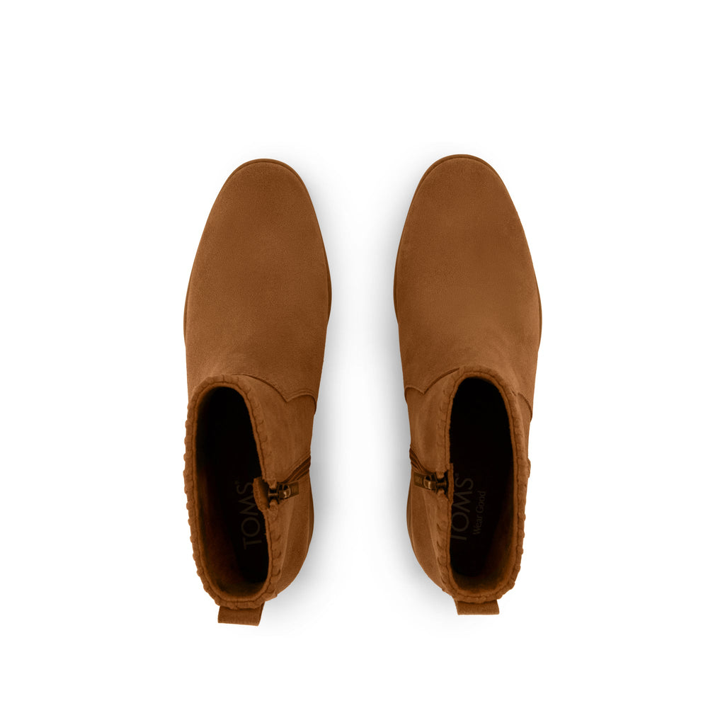 Delilah Heeled Boot - Water Repellent Amber Brown Top View